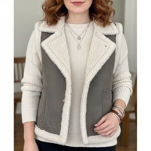 NWT Pretty Garden Women’s Sleeveless Waist Coat Jacket Vest Olive Size S